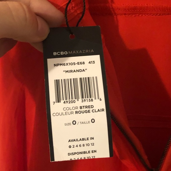 Red BCBGMaxAzria Mini Dress - Picture 6 of 6